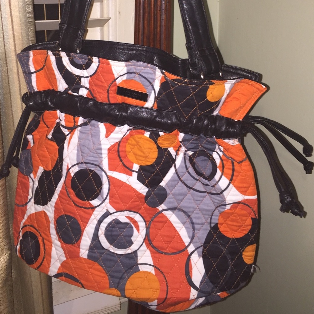 Kate Spade Quilted Fabric Hobo Fall colors purse